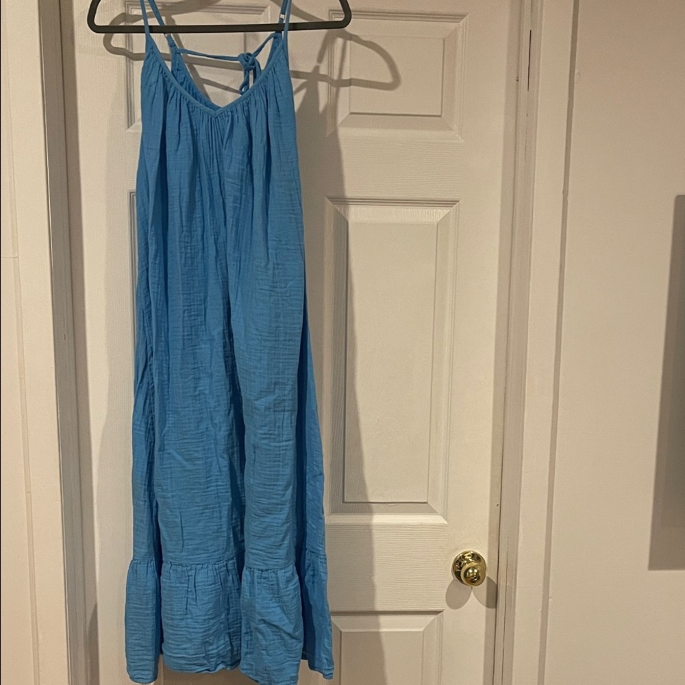GAP Light Blue Textured Sleeveless Top